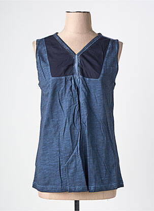 Top stretch sans manche bleu SHEEGO femme