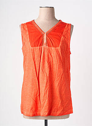 Top stretch sans manche orange SHEEGO femme