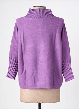 Pull coupe droite manches 3/4 violet HEINE femme