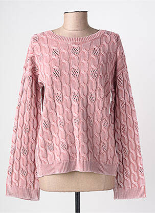 Pull coupe droite manches longues rose HEINE femme