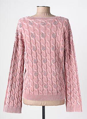 Pull coupe droite manches longues rose HEINE femme