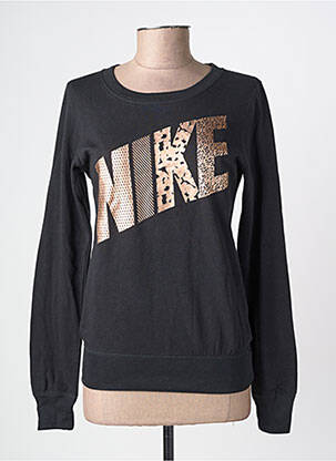 Pull resserrée sur le bas manches longues noir NIKE femme