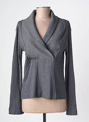 Pull col v manches longues gris NIKE femme