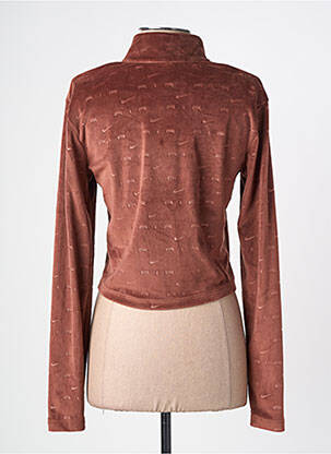 Pull manches longues manches longues marron NIKE femme