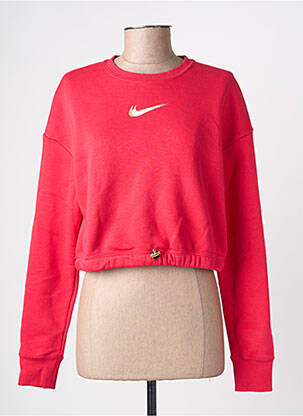 Pull resserrée sur le bas manches longues rose NIKE femme
