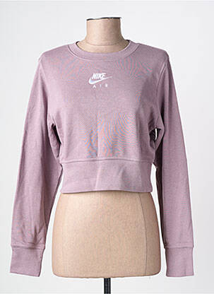 Pull stretch manches longues violet NIKE femme
