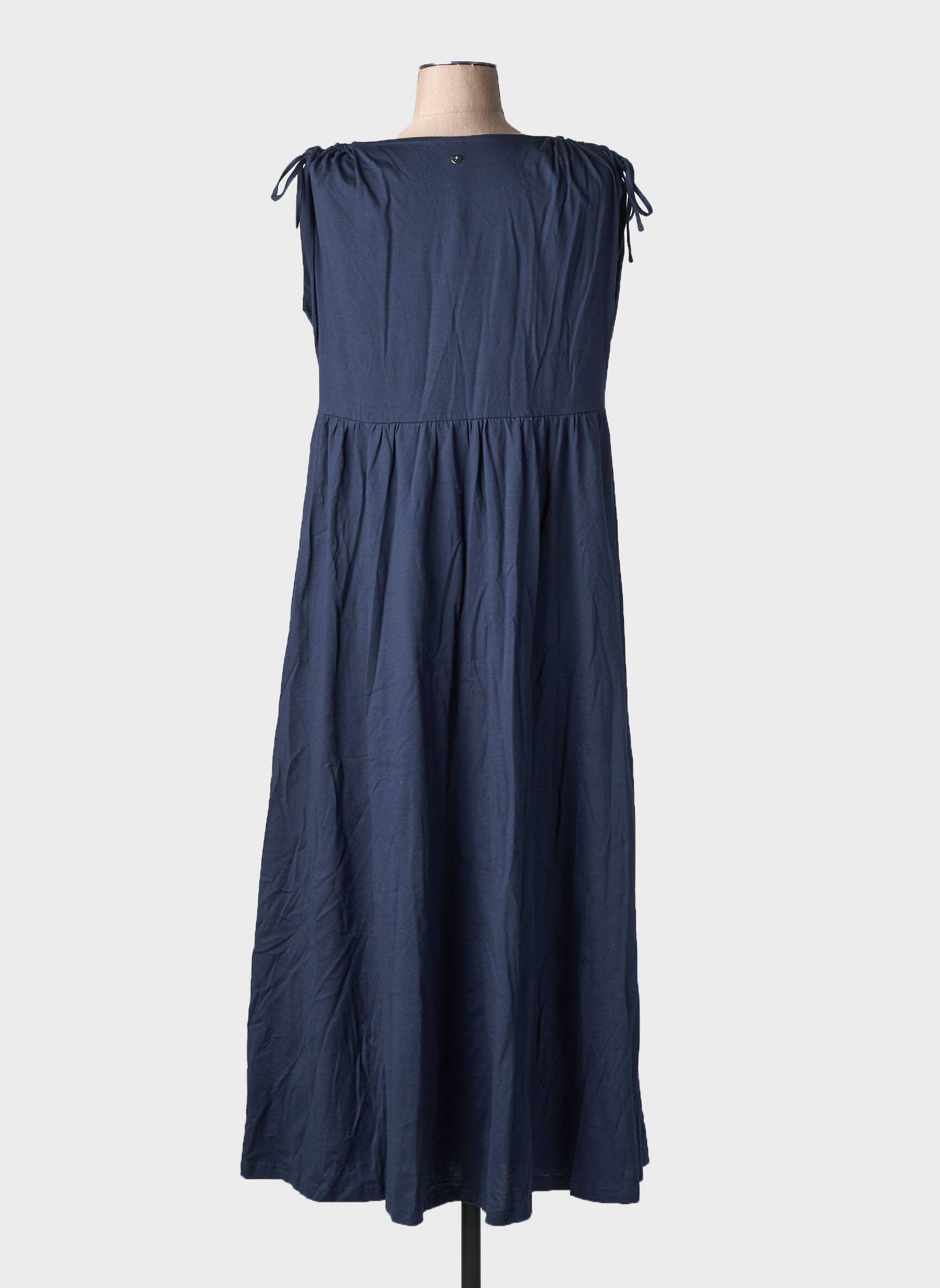 Robe longue manches courtes manches courtes bleu SHEEGO femme