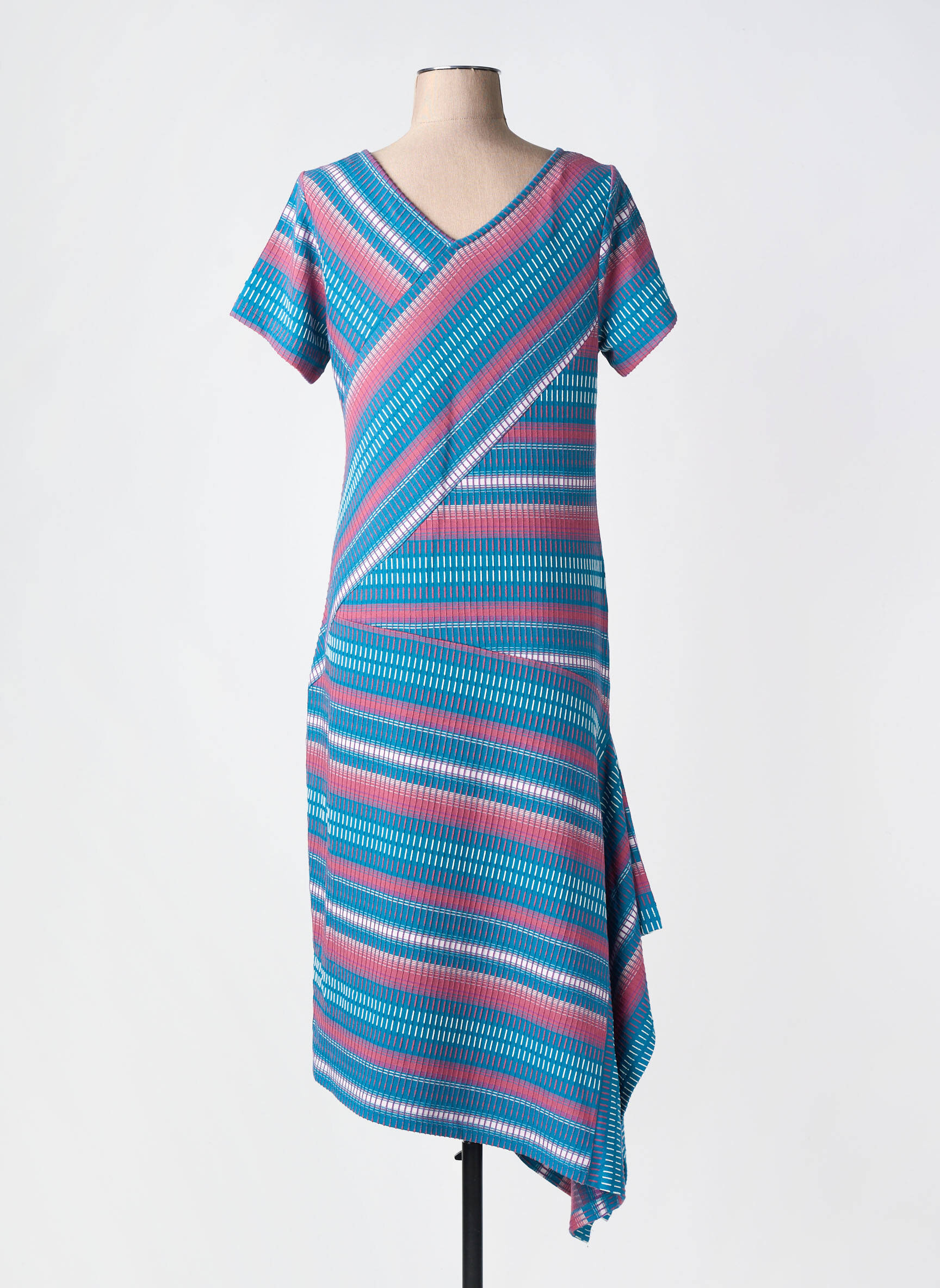 Robe longue manches courtes manches courtes bleu SHEEGO femme