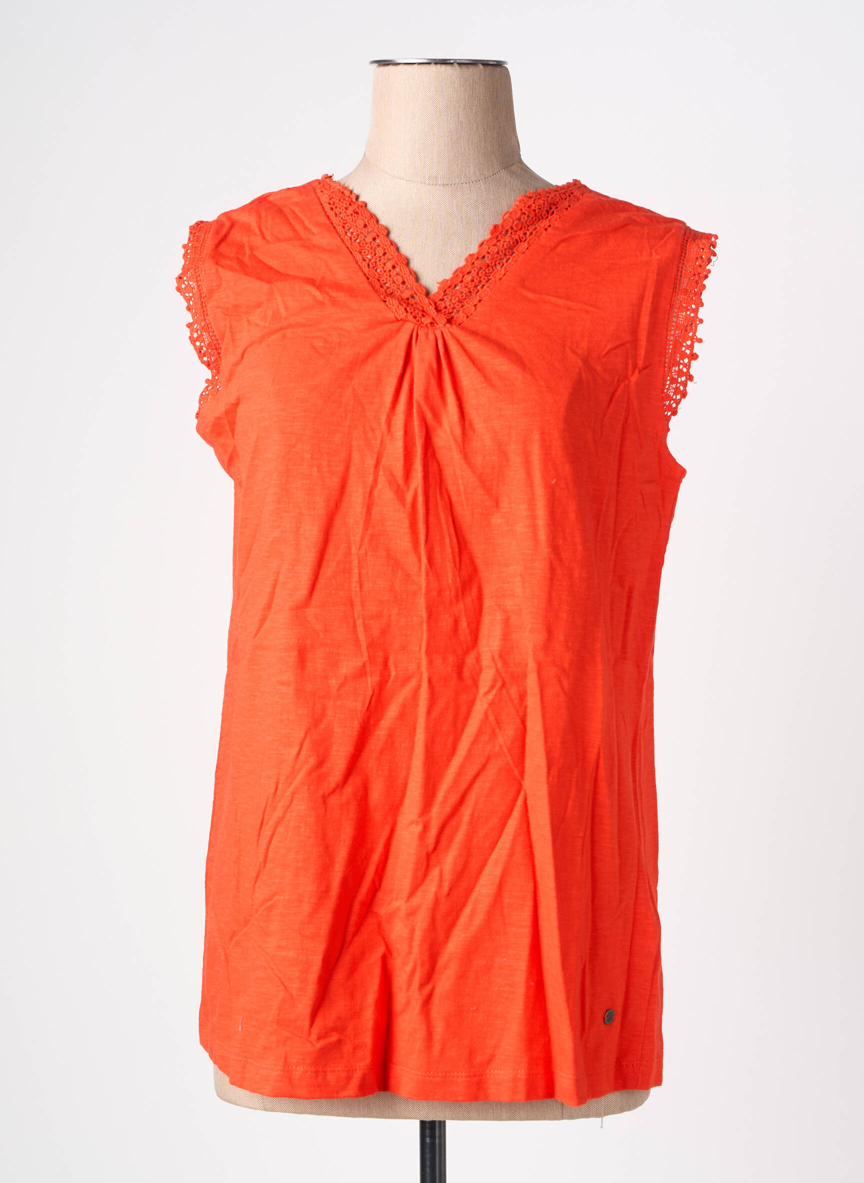 Top manches courtes manches courtes orange SHEEGO femme