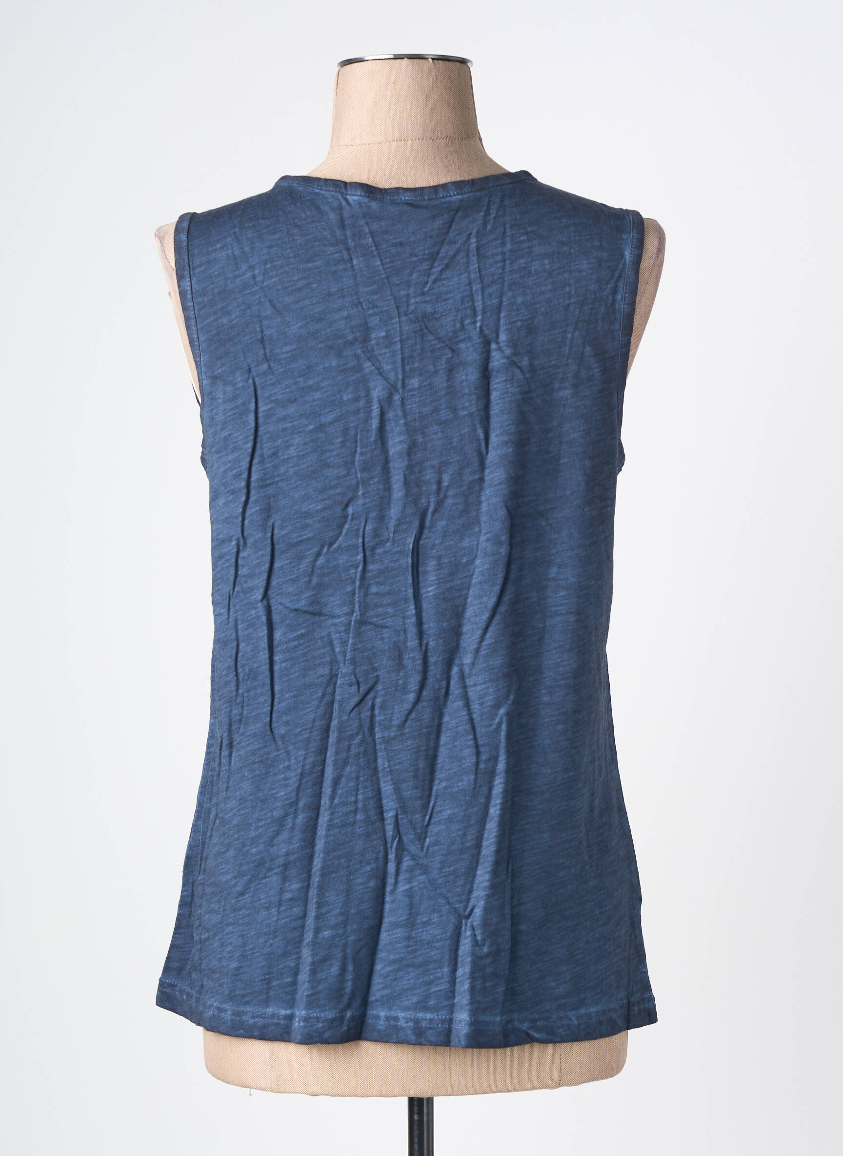 Top stretch sans manche bleu SHEEGO femme