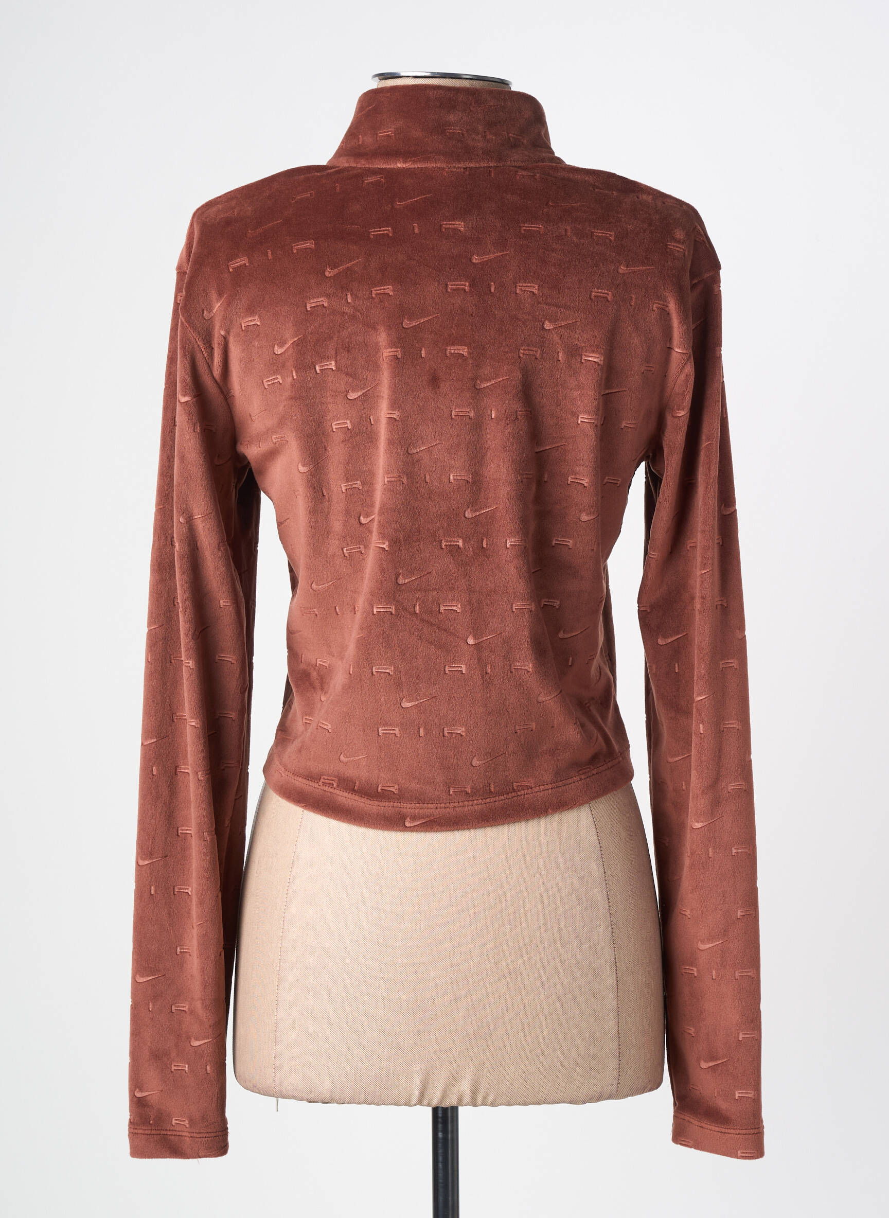 Sweat-shirt manches longues manches longues marron NIKE femme