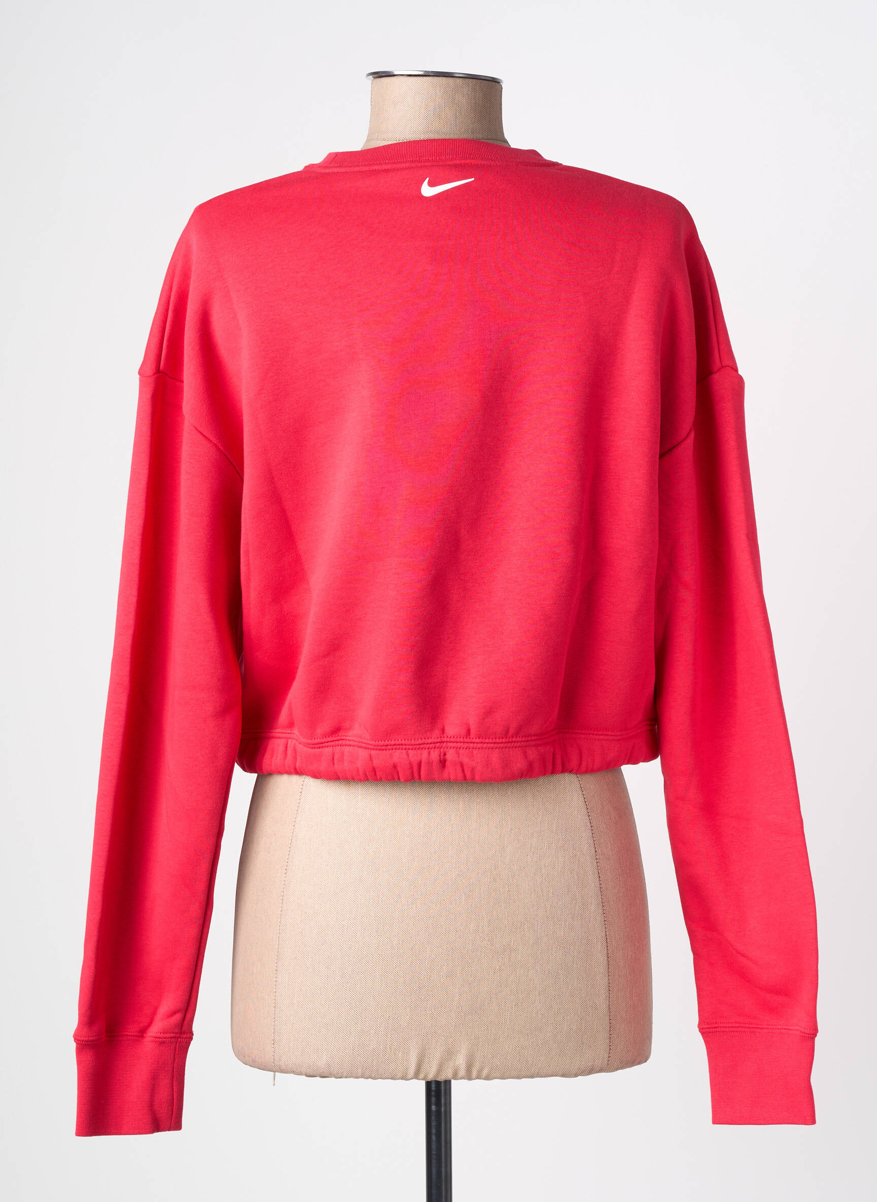Pull resserrée sur le bas manches longues rose NIKE femme