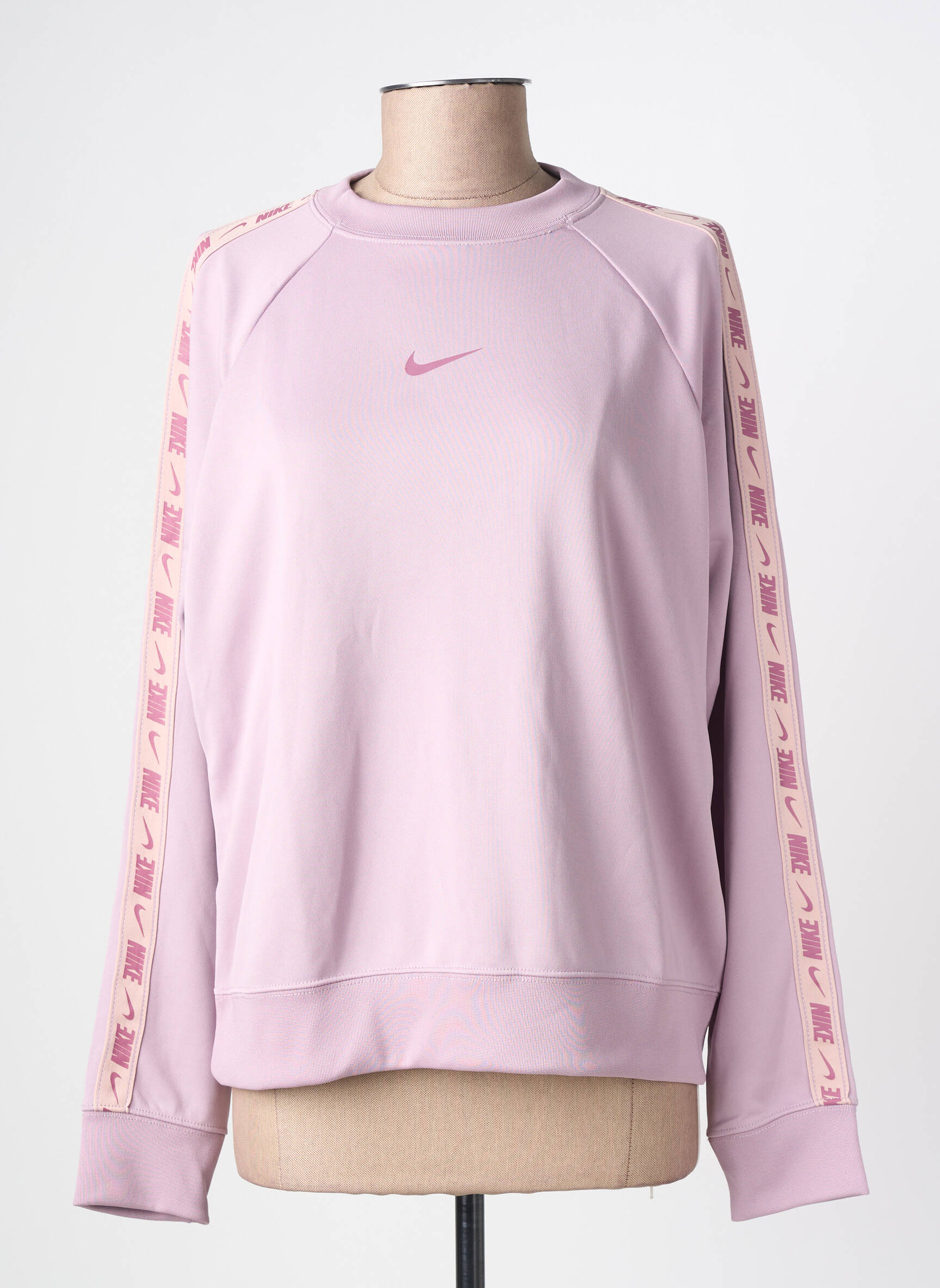 Sweat-shirt stretch manches longues rose NIKE femme