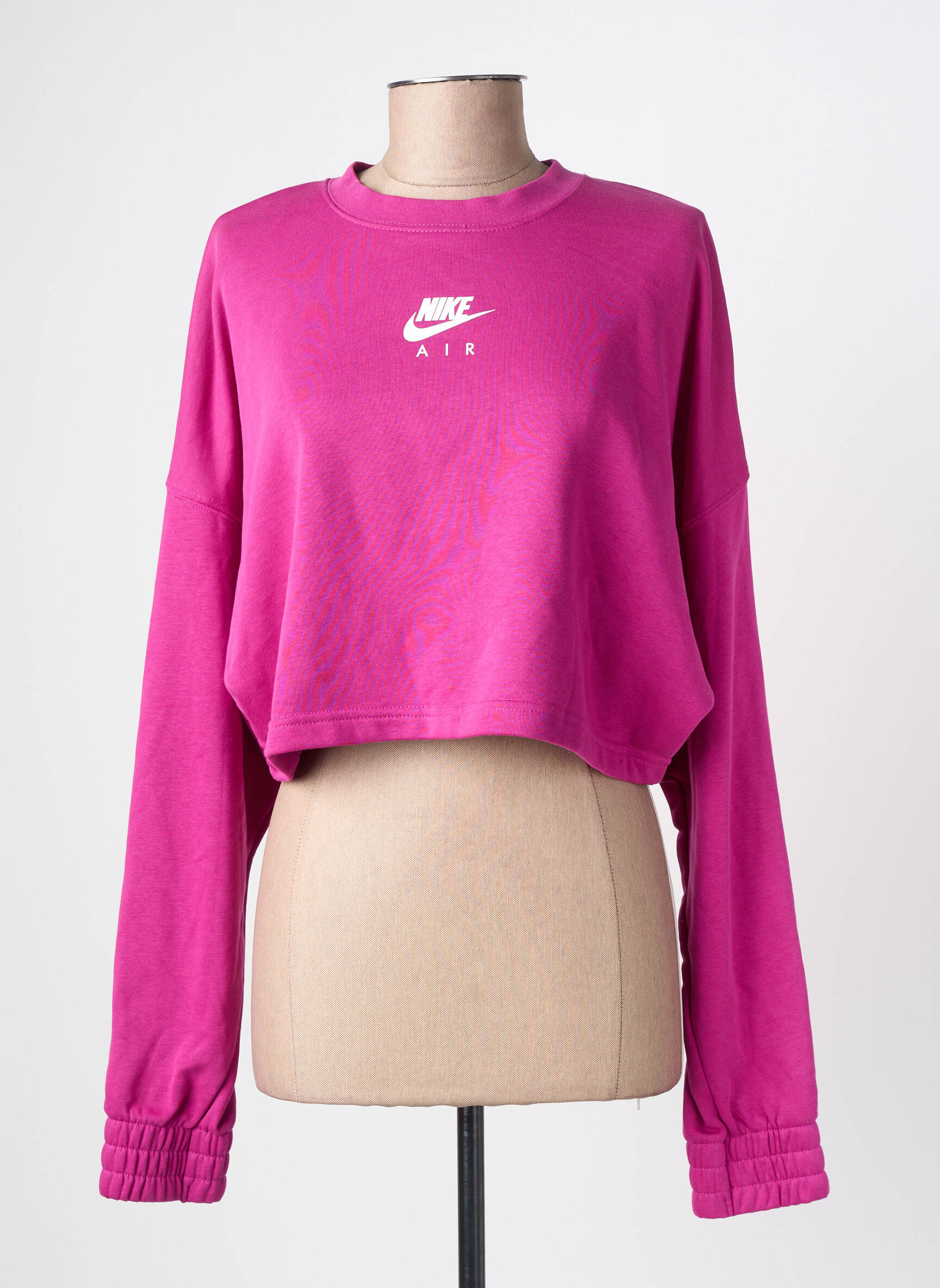Sweat-shirt stretch manches longues rose NIKE femme