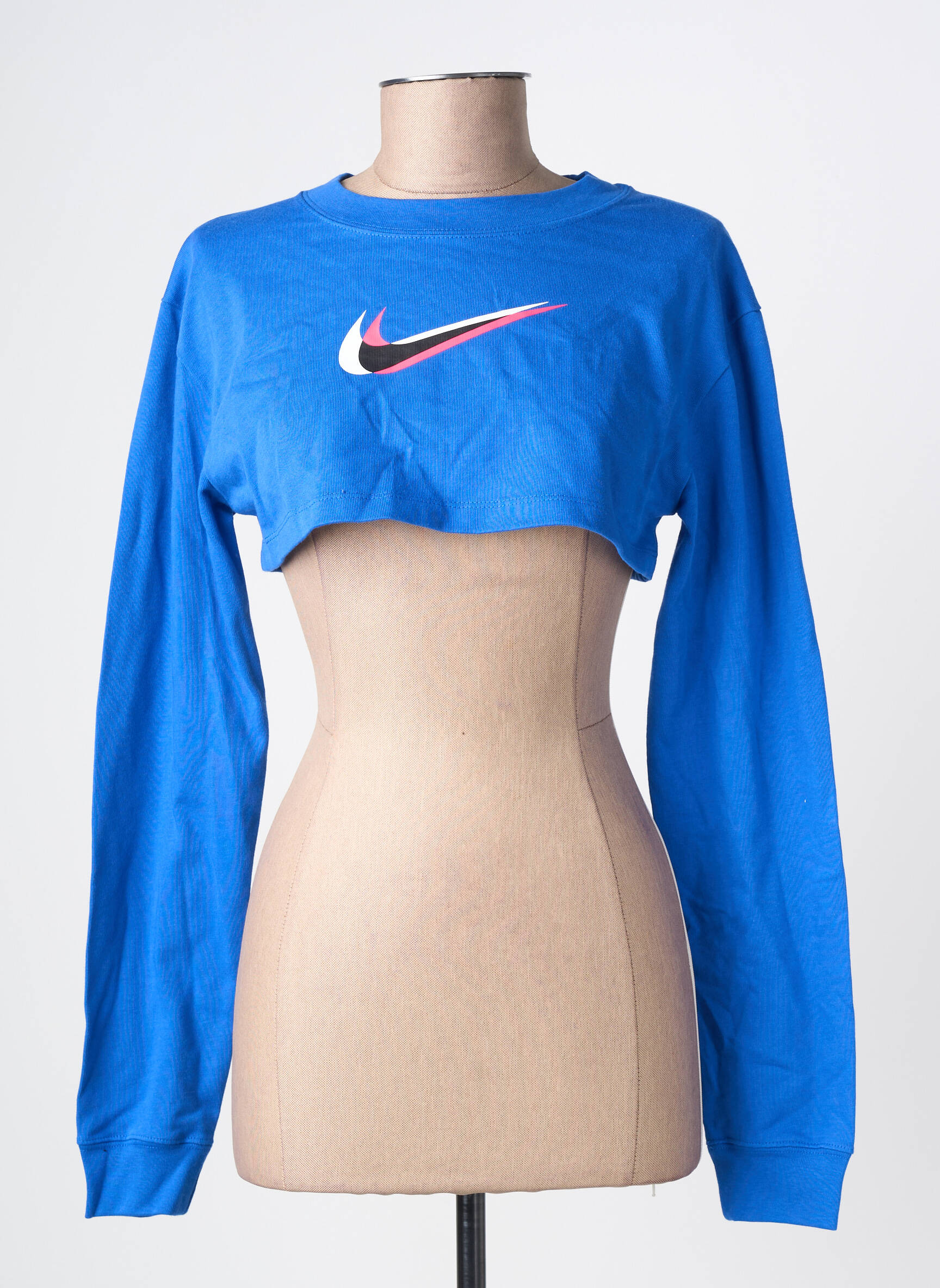 Sweat-shirt stretch manches longues bleu NIKE femme