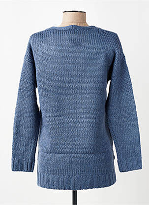 Pull coupe droite manches longues bleu HEINE femme