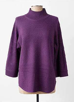 Pull coupe droite manches longues violet HEINE femme