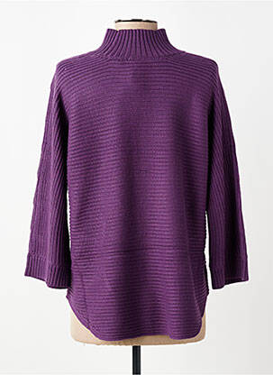 Pull coupe droite manches longues violet HEINE femme