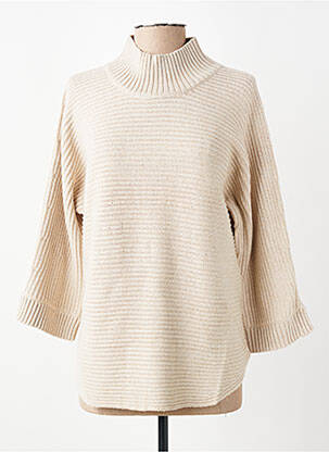 Pull coupe droite manches longues beige HEINE femme