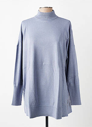 Pull coupe droite manches longues bleu HEINE femme