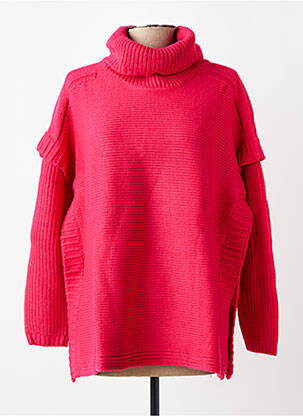 Pull coupe droite manches longues rouge HEINE femme