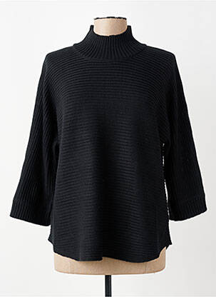 Pull coupe droite manches 3/4 noir HEINE femme