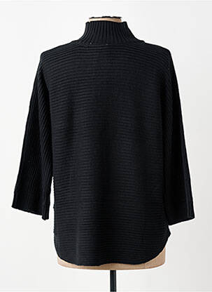 Pull coupe droite manches 3/4 noir HEINE femme