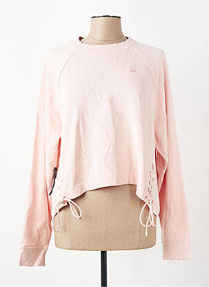 Sweat-shirt tissage jersey manches longues rose NIKE femme