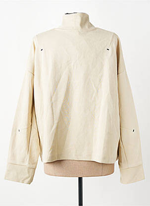 Sweat-shirt tissage jersey manches longues beige NIKE femme