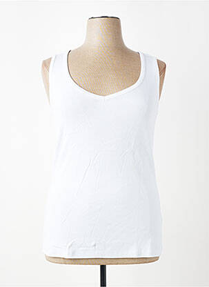 Débardeur coupe ajustée sans manche blanc SHEEGO femme