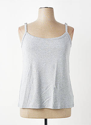 T-shirt stretch fines bretelles gris SHEEGO femme