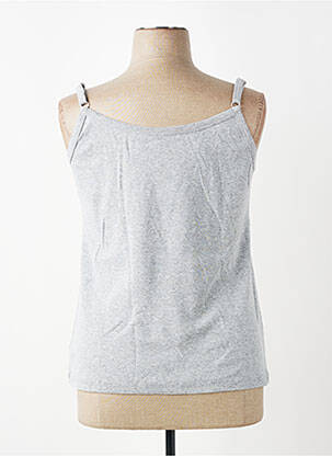 T-shirt stretch fines bretelles gris SHEEGO femme