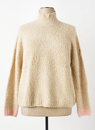 Pull coupe droite manches longues beige HEINE femme