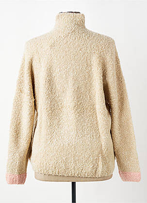 Pull coupe droite manches longues beige HEINE femme