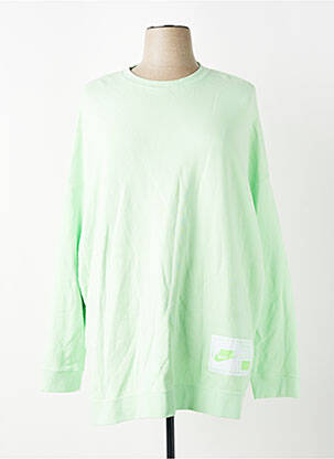 Sweat-shirt tissage molletoné manches longues vert NIKE femme