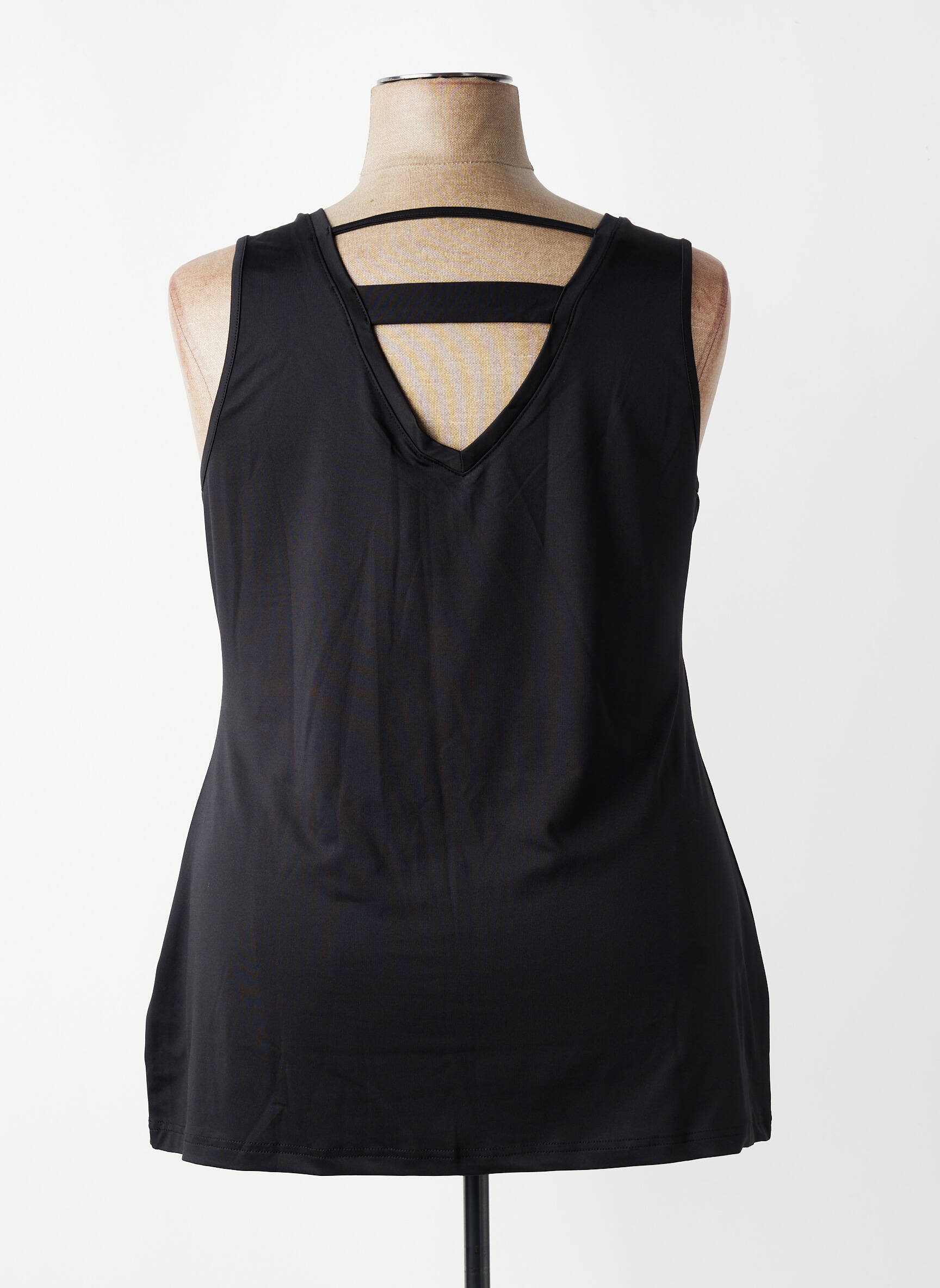Top stretch sans manche noir SHEEGO femme