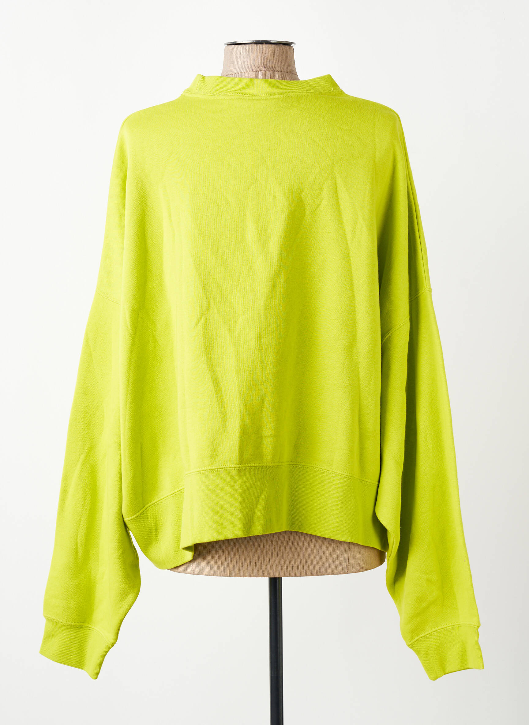 Sweat-shirt tissage jersey manches longues vert NIKE femme