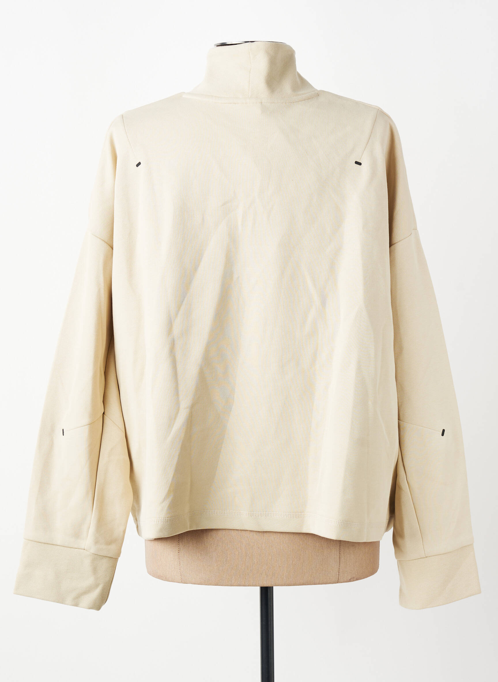 Sweat-shirt tissage jersey manches longues beige NIKE femme