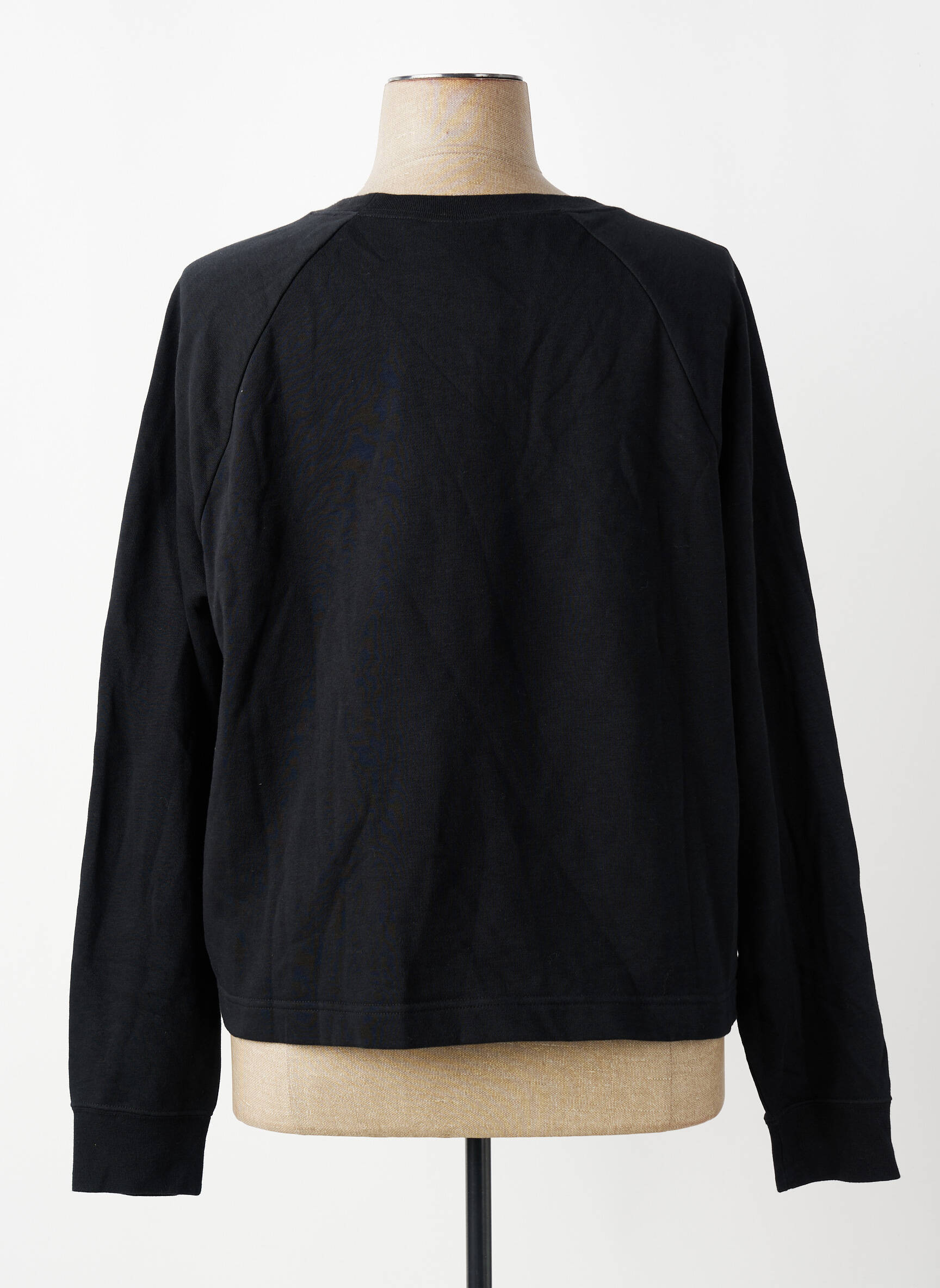Sweat-shirt tissage molletoné manches longues noir NIKE femme