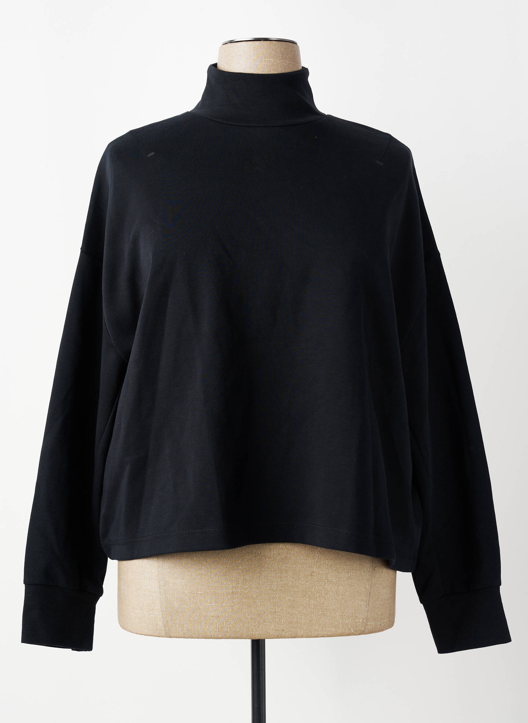 Sweat-shirt tissage molletoné manches longues noir NIKE femme