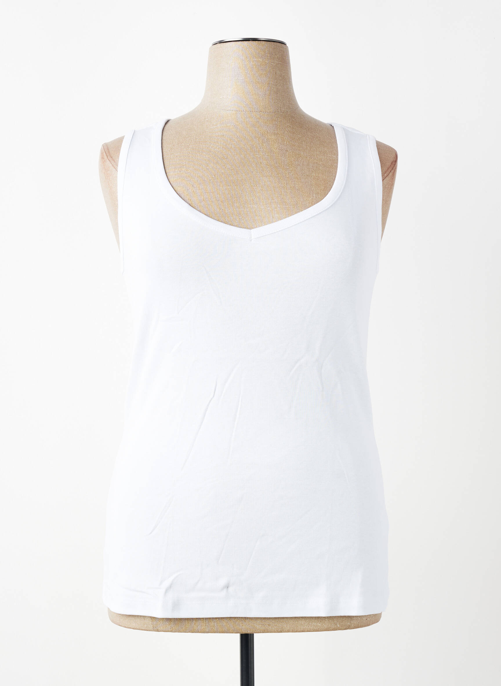 Débardeur coupe ajustée sans manche blanc SHEEGO femme