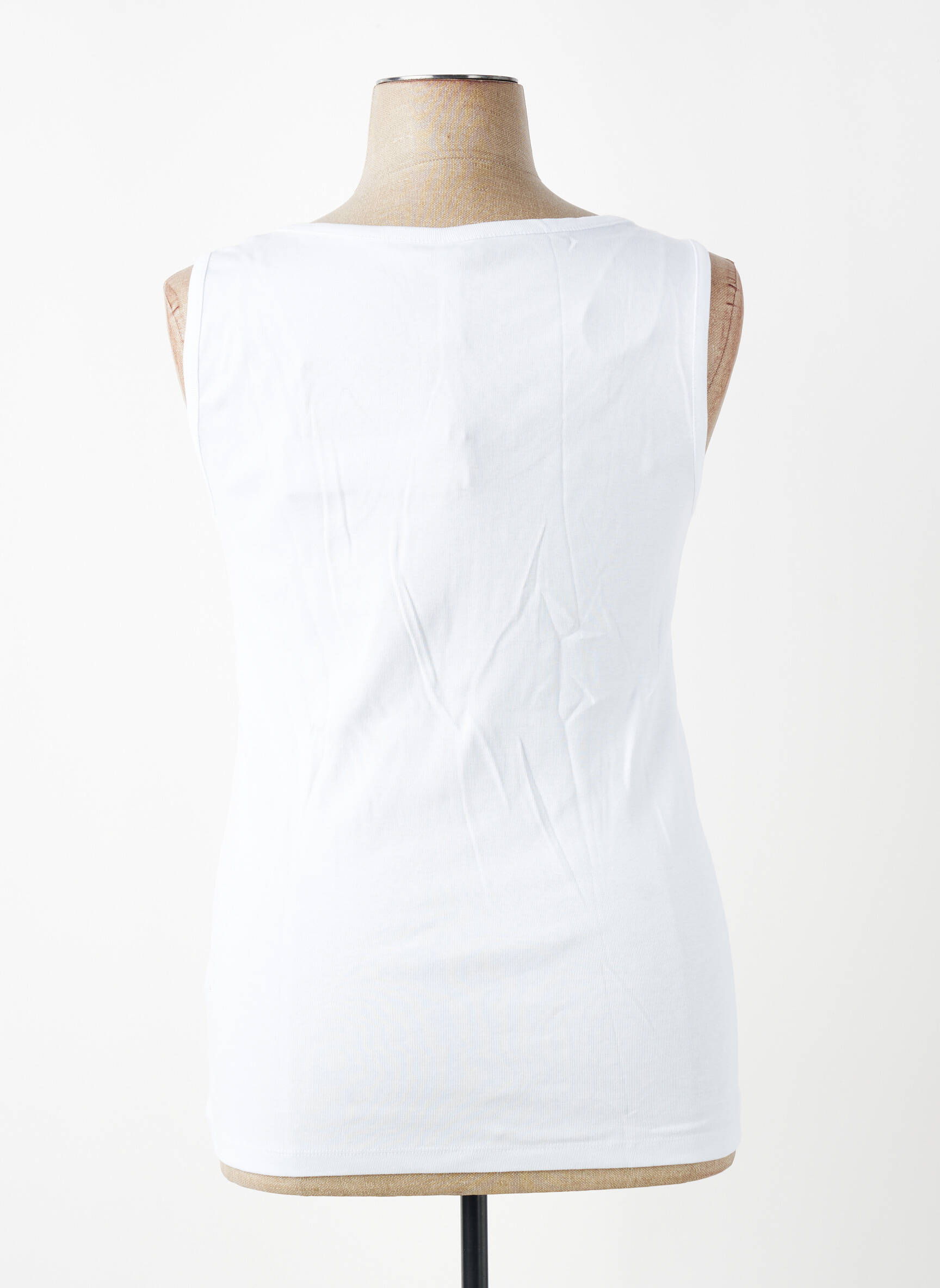 Débardeur coupe ajustée sans manche blanc SHEEGO femme