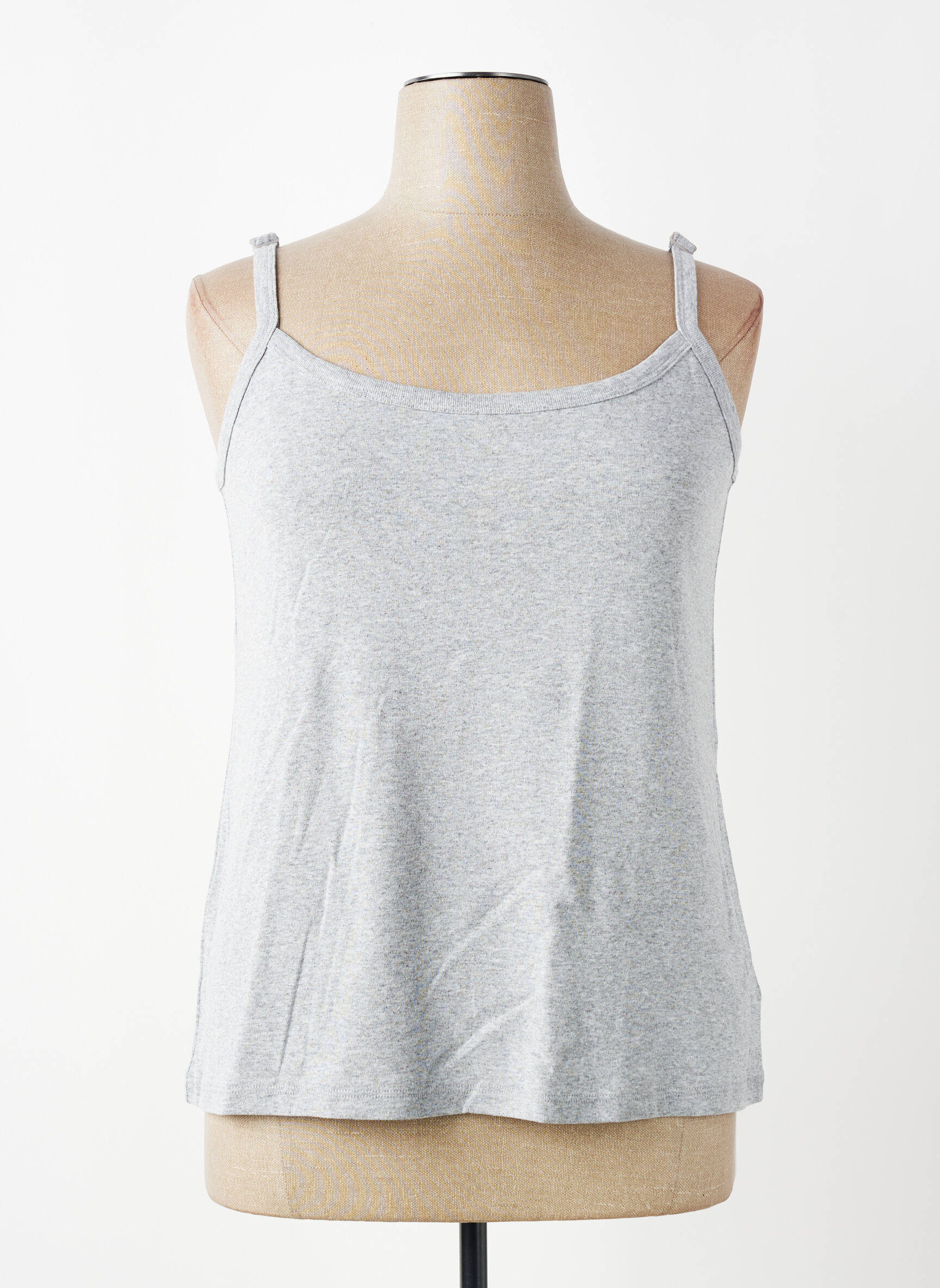 T-shirt stretch fines bretelles gris SHEEGO femme