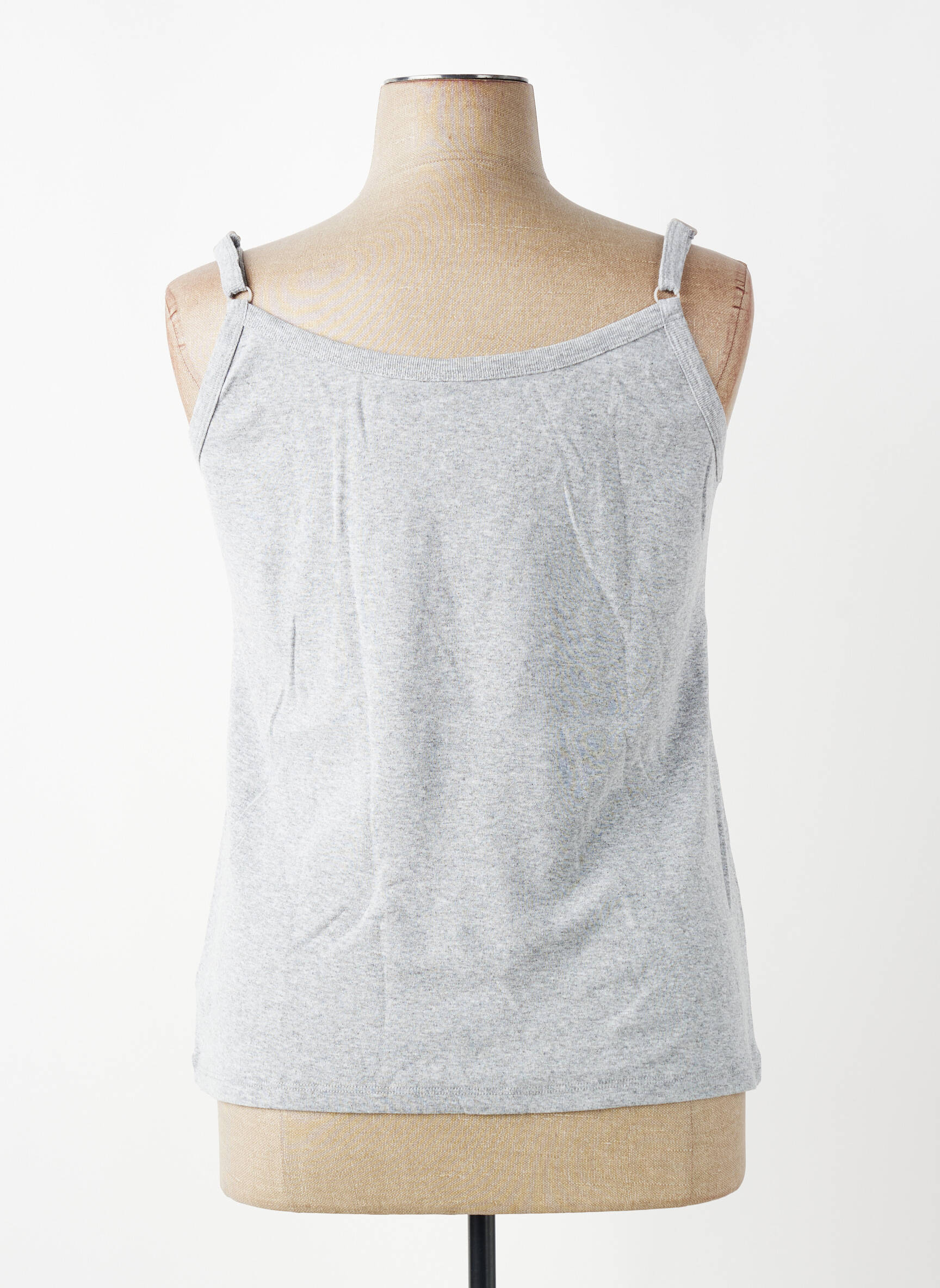 T-shirt stretch fines bretelles gris SHEEGO femme