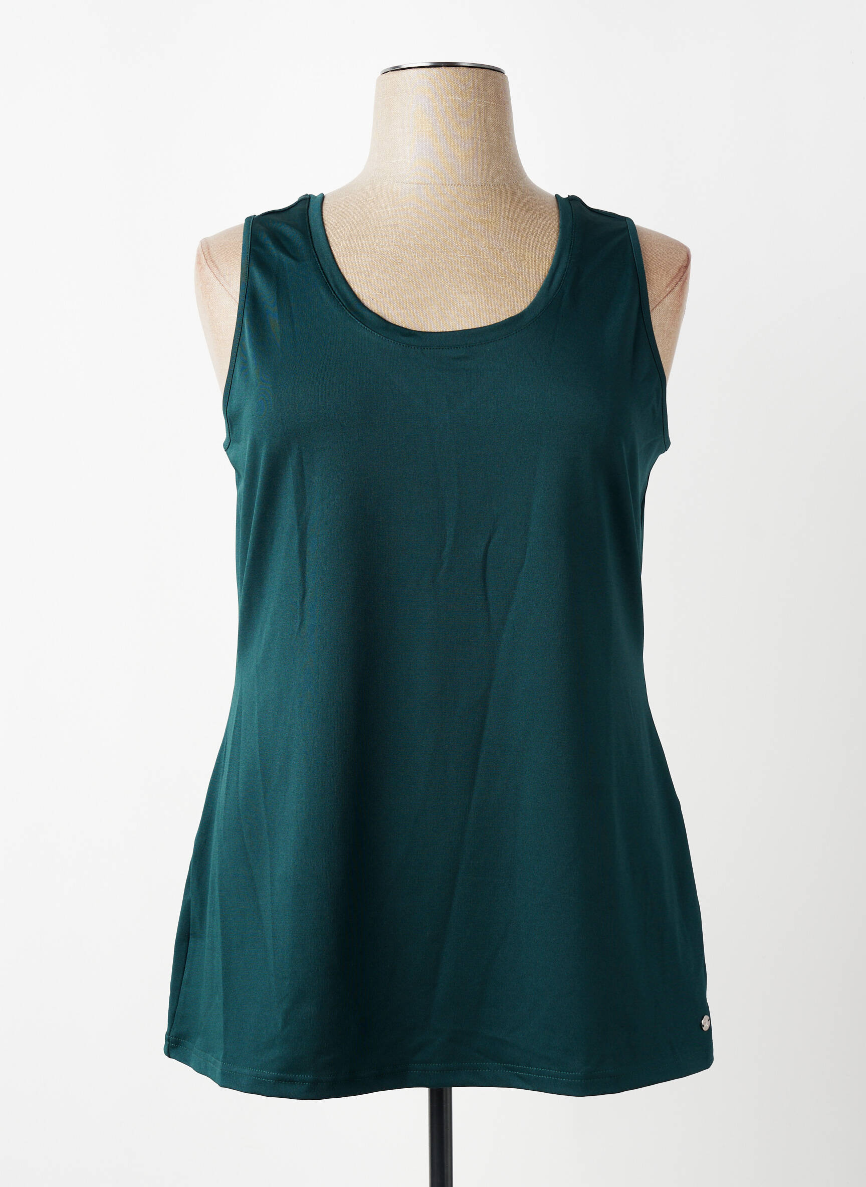 Top stretch sans manche vert SHEEGO femme
