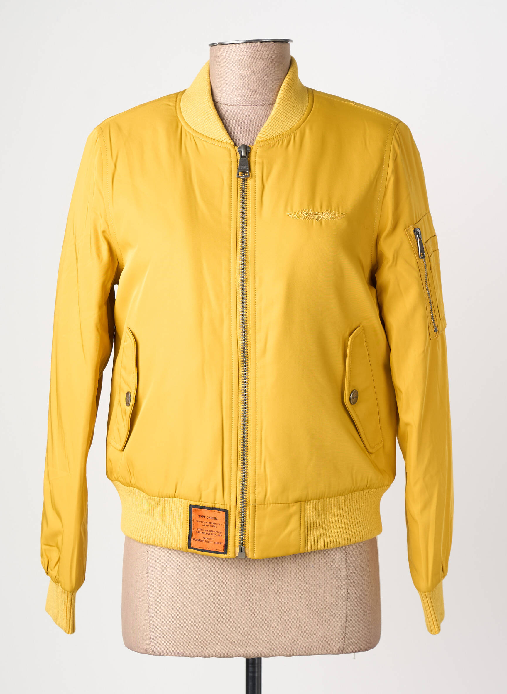 Blouson poches jaune BOMBERS femme