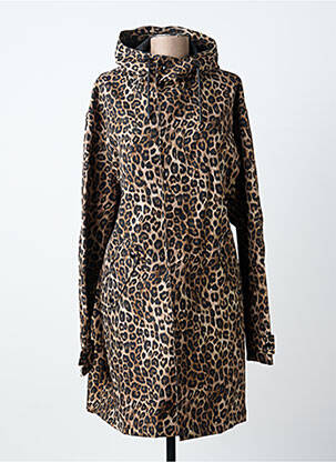 Imperméable fermeture zippée sur le devant a capuche marron THE KOOPLES femme