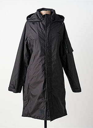 Manteau long a capuche a capuche noir BOMBERS femme