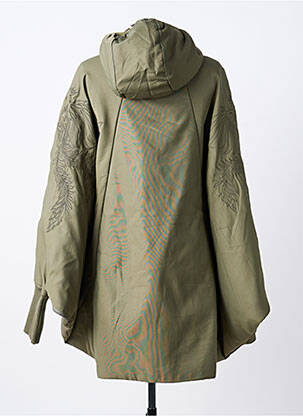 Manteau long a capuche a capuche vert BOMBERS femme