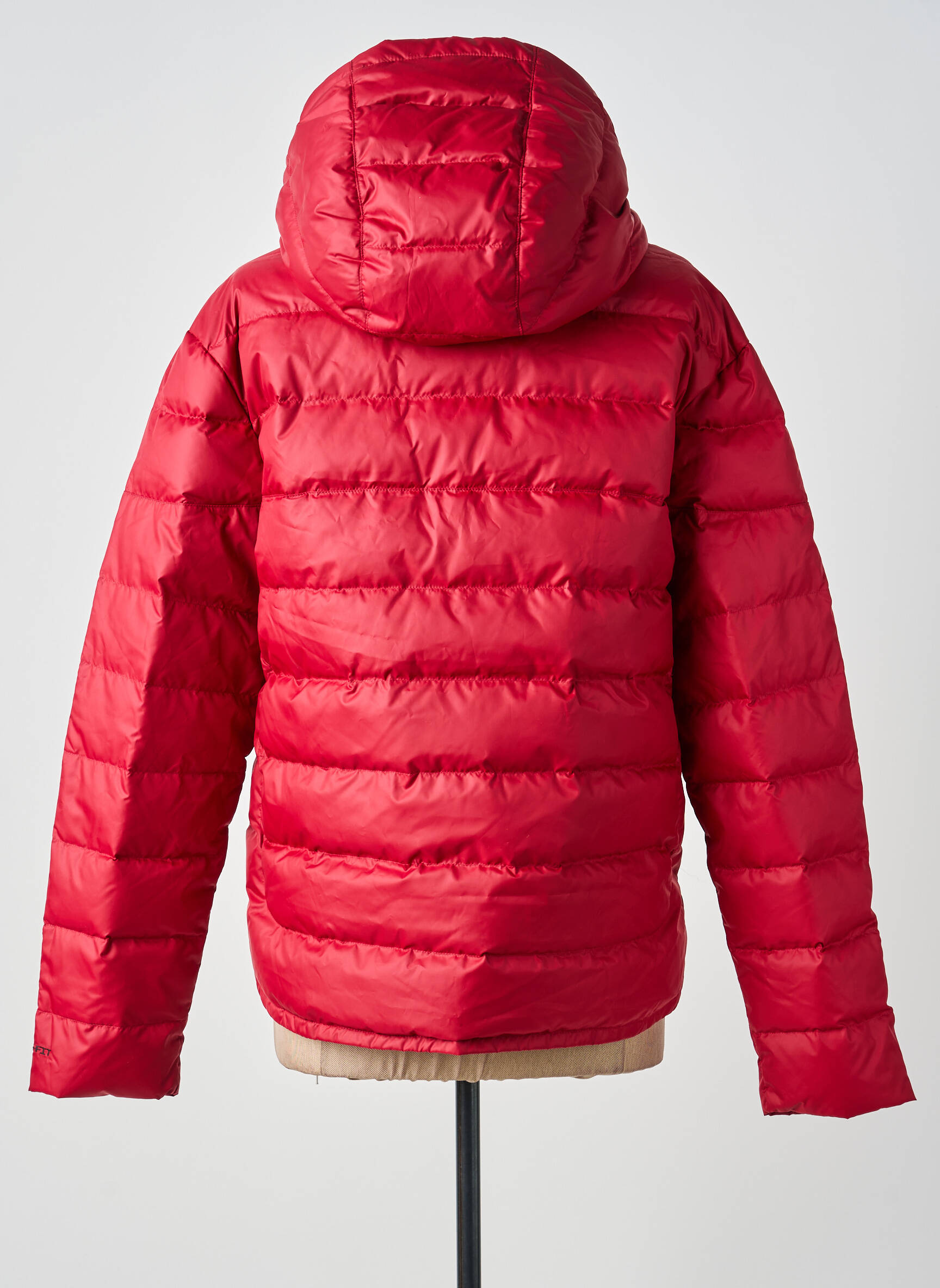 Doudoune manches longues a capuche rouge NIKE femme